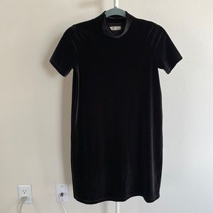 Madewell Mockneck Velvet Dress XXS